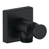 Duravit Wandanschlussbogen DN 15, m Brauseha., Ros. eck., sw matt
