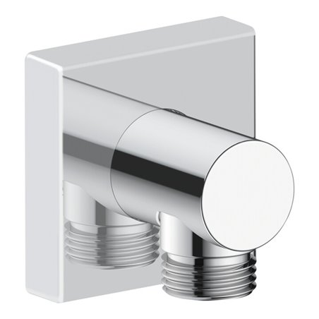 Duravit Wandanschlussbogen DN 15, o. Handbrausenh., Ros. eck., chr