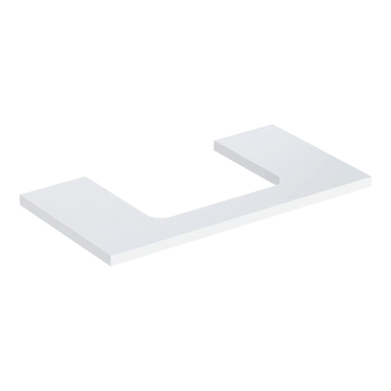 Geberit Waschtisch-Platte One 90x3x47cm, w/lack. hochgl., Ausschn mit.