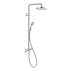 Duravit Duschsystem 1000 Ausl. 354mm, mit Brausethermostat, chrom