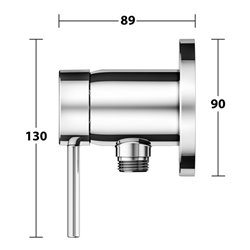 Keuco IXMO_solo Einhebelmischer IXMO 59552 m.Schlauchans./rd. Griff Soft verchromt
