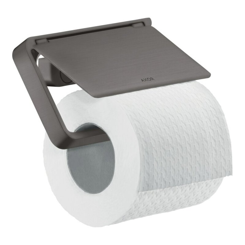 hansgrohe Papierhalter Axor universal mit Deckel, Metall, brushed black chrome