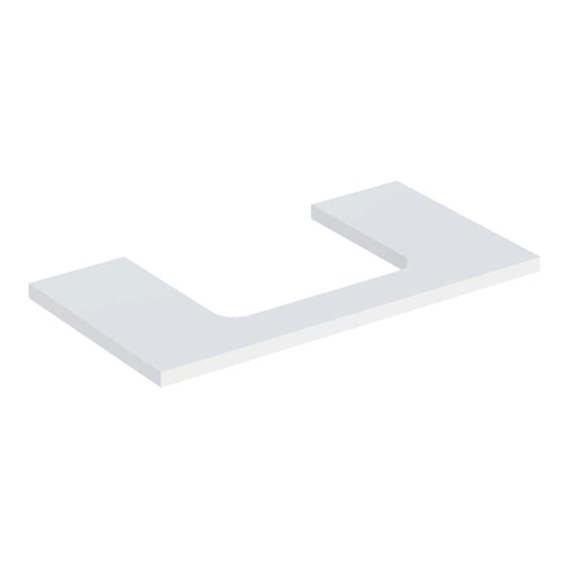 Geberit Waschtisch-Platte One 90x3x47cm, w/lack. ma, Ausschnitt mittig