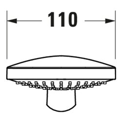 Duravit Handbrause 3jet 110 MinusFlow 245mm, A-Gew G 1/2, D 110mm, ES geb.