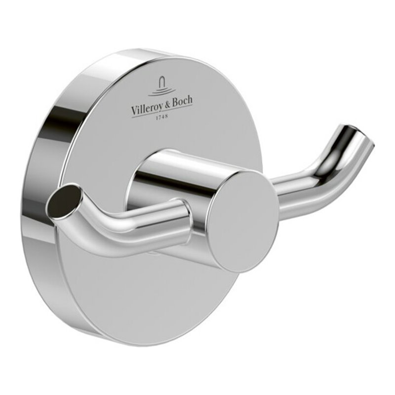 V&B Doppel-Handtuchhaken Elements Tender 76x54x32mm, rund, chrom