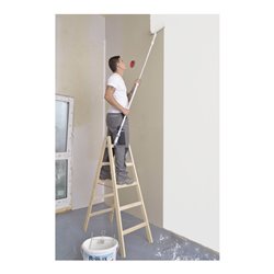 Hymer Holz-Sprossenstehleiter, beidseitig begehbar