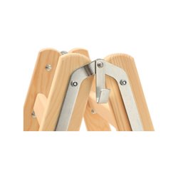 Hymer Holz-Sprossenstehleiter, beidseitig begehbar