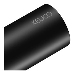 Keuco Toilettenpapier-Ersatzrollenhalter REVA schwarz matt, für Rollenbreite 100/120mm