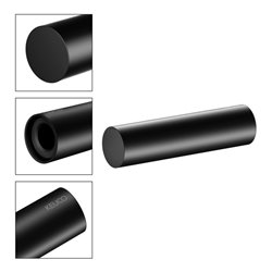 Keuco Toilettenpapier-Ersatzrollenhalter REVA schwarz matt, für Rollenbreite 100/120mm