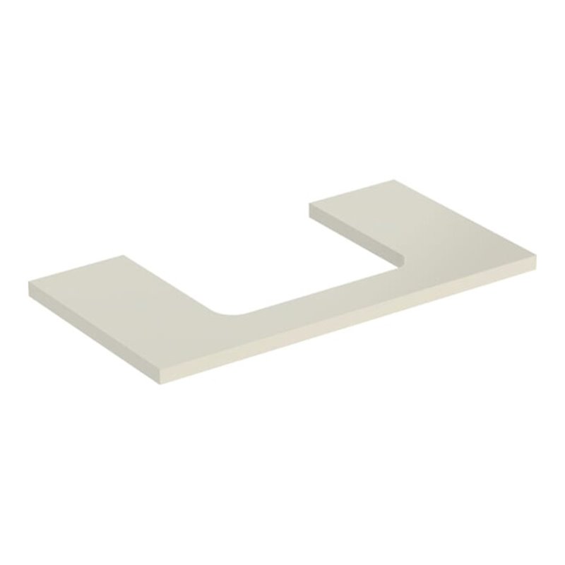 Geberit Waschtisch-Platte One 90x3x47cm, sand-grau/l hg, Ausschn mit.