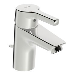 Hansa Waschtisch-Einhebelmischer HANSAPALENO m Ablaufgarnitur, Ausladung 103mm, chrom