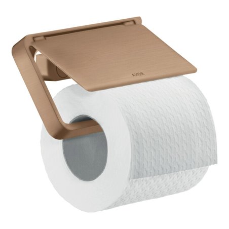 hansgrohe Papierhalter Axor universal mit Deckel, Metall, brushed red gold