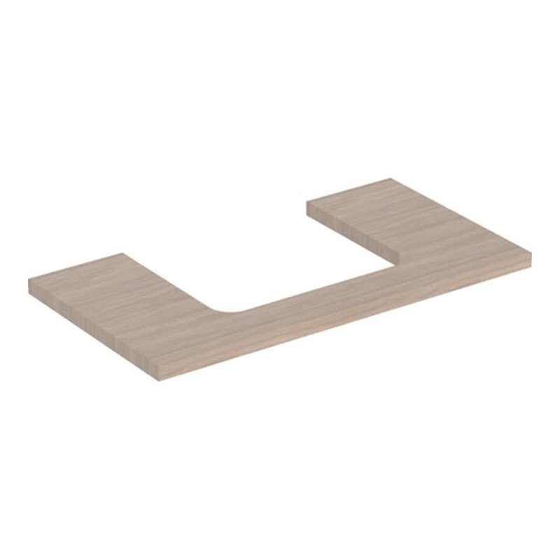 Geberit Waschtisch-Platte One 90x3x47cm, Eiche/Mela Holz, Ausschn mit.
