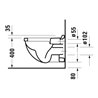 Duravit Wand-WC, Tiefspüler Starck 3 36,5x54,5cm, 6 l, Bef.-Abstand 23cm, we