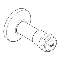 Grohe Oberteil 41670 1/2' mit WAS-Griff Rückflussverhind. für UP-Ventile chrom