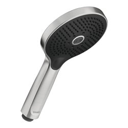 Duravit Handbrause 3jet Click 120 MinusFlow 240mm, Anschl.-G. G 1/2, ES gebürstet