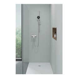 Duravit Handbrause 3jet Click 120 MinusFlow 240mm, Anschl.-G. G 1/2, ES gebürstet