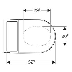 Geberit WC-Komp. AquaClean Tuma Comfort mit Stand-WC, tief, Edelstahl gebürstet
