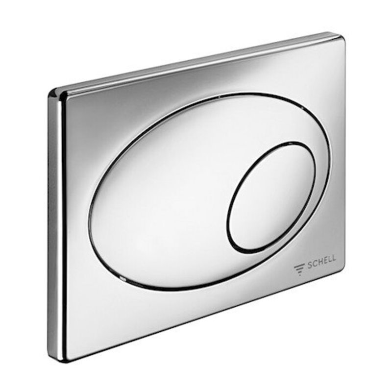 Schell WC-Betätigungsplatte 2-Mg-Spül., ovale Betätigung, verchromt