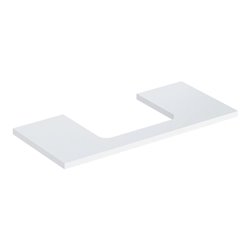 Geberit Waschtisch-Platte One 105x3x47cm, w/l hochgl., Ausschn mit.