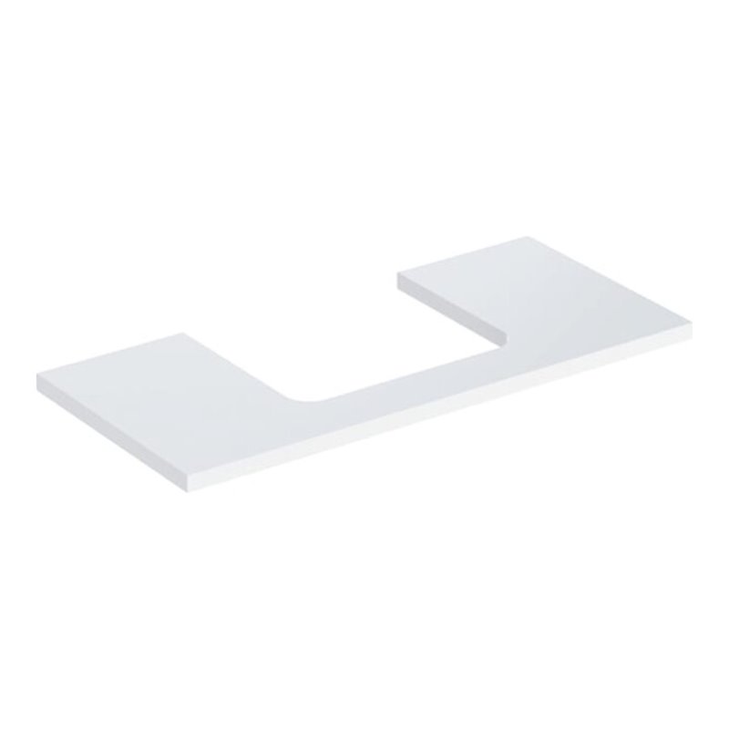 Geberit Waschtisch-Platte One 105x3x47cm, w/l hochgl., Ausschn mit.