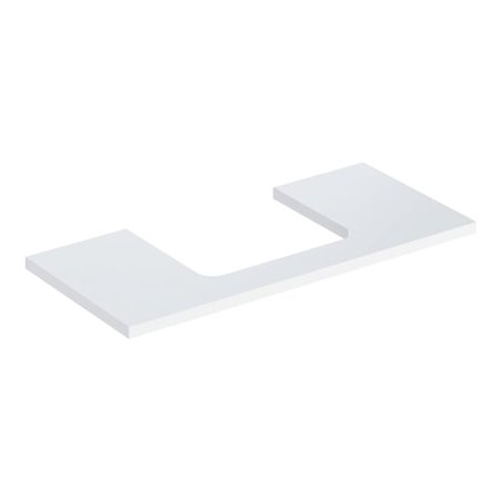 Geberit Waschtisch-Platte One 105x3x47cm, w/l hochgl., Ausschn mit.