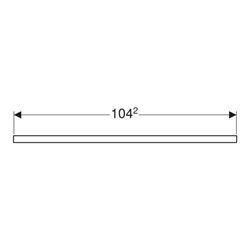 Geberit Waschtisch-Platte One 105x3x47cm, w/l hochgl., Ausschn mit.