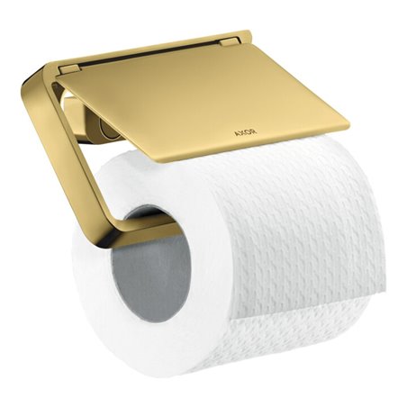 hansgrohe Papierhalter Axor universal mit Deckel, Metall, polished gold optic