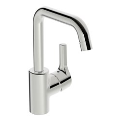 Hansa Waschtisch-Einhebelmischer HANSAPALENO He stl, o Abl-Garnitur, Ausl. 152mm, chr