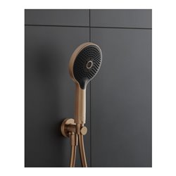 Duravit Handbrause 3jet Click 120 MinusFlow 240mm, Anschl.-G. G 1/2, bron gebürstet