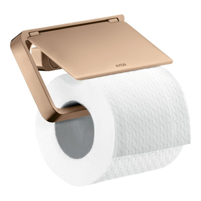 hansgrohe Papierhalter Axor universal mit Deckel, Metall, polished red gold