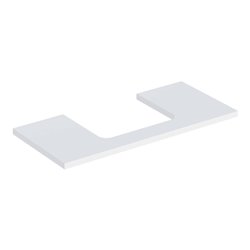 Geberit Waschtisch-Platte One 105x3x47cm, w/lack. ma, Ausschn mittig