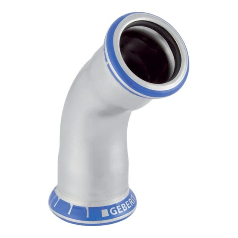 Geberit Bogen Mapress d 54mm, LABS-frei, 45Grad, Edelstahl