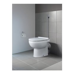 Duravit Stand-WC, Tiefspüler Set No. 1 mit WC-Sitz, Rimless, weiß