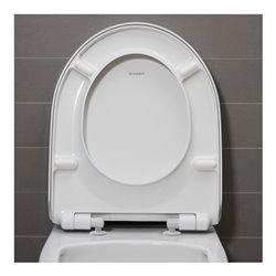 Duravit Stand-WC, Tiefspüler Set No. 1 mit WC-Sitz, Rimless, weiß