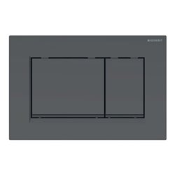 Geberit Betätigungsplatte Sigma 20 Pl/T sw ma, Streif sw, f 2-Mg, Kunststoff