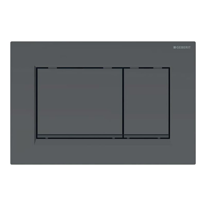 Geberit Betätigungsplatte Sigma 20 Pl/T sw ma, Streif sw, f 2-Mg, Kunststoff