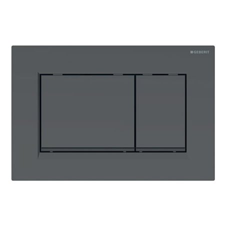 Geberit Betätigungsplatte Sigma 20 Pl/T sw ma, Streif sw, f 2-Mg, Kunststoff