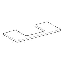 Geberit Waschtisch-Platte One 105x3x47cm, lava/lackiert m, AS mit.
