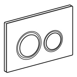 Geberit Betätigungsplatte Sigma 50 Round Pl/T we., Rg. verchromt, f 2-Megen-Spülung