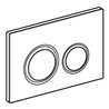 Geberit Betätigungsplatte Sigma 50 Round Pl/T we., Rg. verchromt, f 2-Megen-Spülung