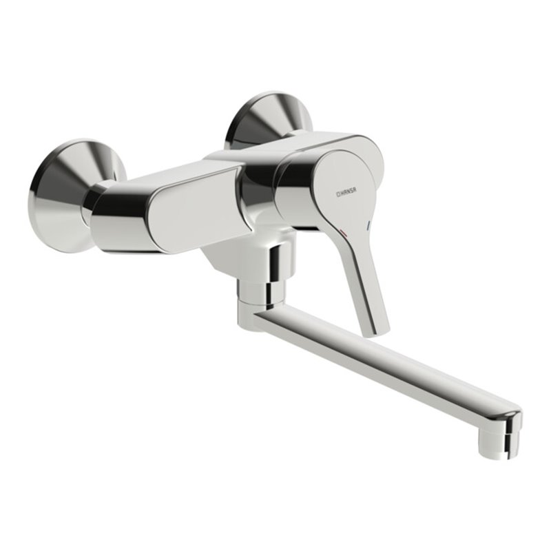 Hansa Spültisch-Wandeinhebelmischer HANSAPALENO schwenkbar, Ausladung 284mm, chrom