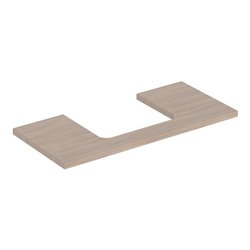 Geberit Waschtisch-Platte One 105x3x47cm, Eiche/Mela Holz, AS mit.