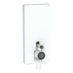 Geberit Stand-WC-Modul Monolith Plus Bauh. 101cm, Fr. Gl. we., S. Aluminium