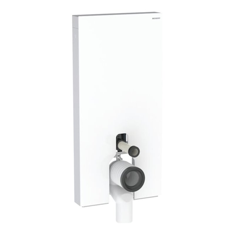Geberit Stand-WC-Modul Monolith Plus Bauh. 101cm, Fr. Gl. we., S. Aluminium