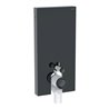 Geberit Stand-WC-Modul Monolith Plus Bauh. 101cm, Fr. Gl. sw, S. Alu SW-chrom