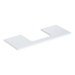 Geberit Waschtisch-Platte One 120x3x47cm, w/l hochgl., Ausschn mit.