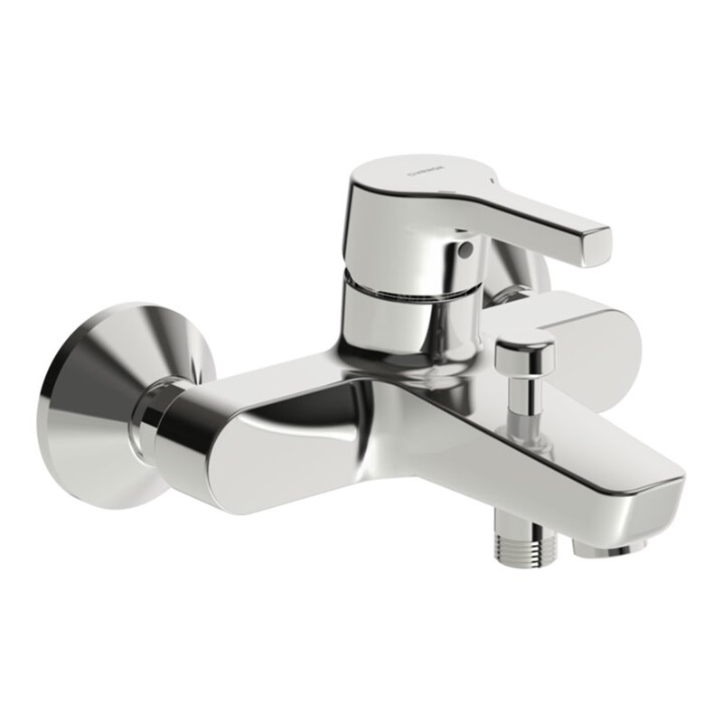 Hansa Wannen-Einhebelmischer HANSAPALENO Zugumst., aut. Rückst., Ausl. 164mm, chr