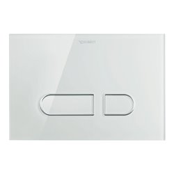 Duravit Betätigungsplatte DuraSystem 23x15,7cm, Glas weiß, für WC