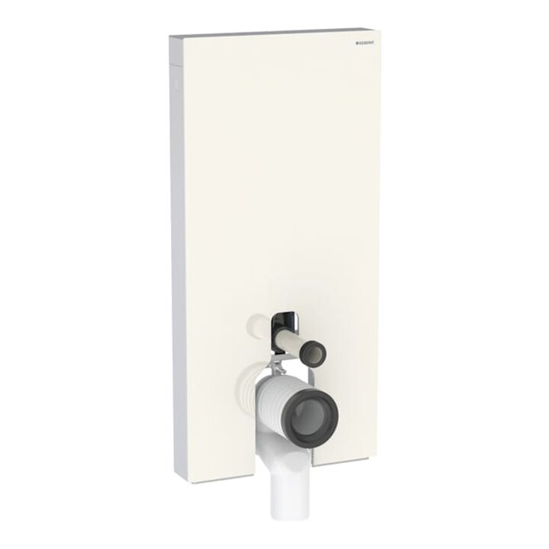 Geberit Stand-WC-Modul Monolith Plus Bauh. 101cm, Fr. Gl. sand-grau, S. Alu